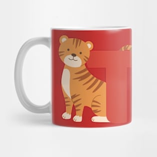 Animal alphabet T Mug